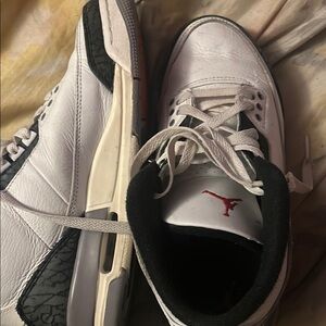 Jordan White and Black Sneakers Sleek Design